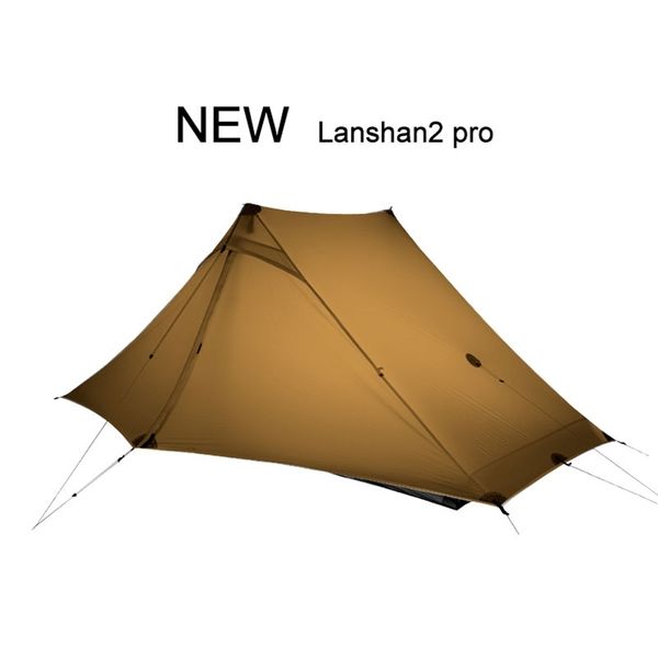 3F UL GEAR Lanshan 2 Pro 2 persone 3-4 stagioni Tenda da campeggio esterna Professionale 20D Nylon ultraleggero Entrambi i lati Silicone 220104