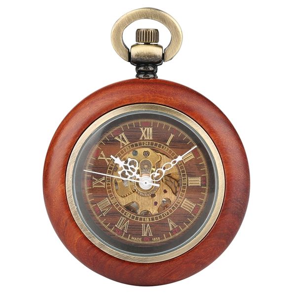 

vintique pocket watch for men, mechanical movement pocket watch for man, wooden case necklace chain pocket watches gift for boys t200502, Slivery;golden