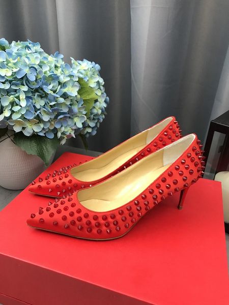 

women shoes red bottoms high heels pointed toe red sole pumps come with logo dust bags wedding shoes, Black;red
