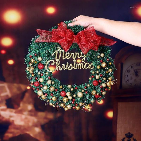 

christmas garland wall hanging door decoration for the front door christmas party decorations 40cm window hanging garland-11