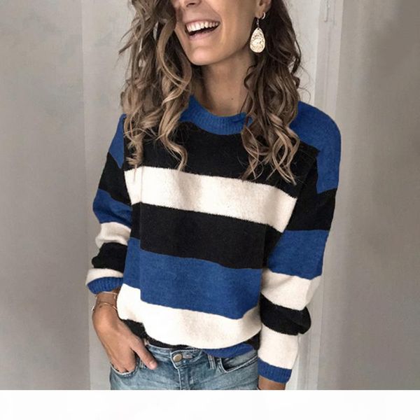 

contrast color fall long sleeve women sweater knitted o-neck high elastic winter fashion sweater women pullovers, White;black