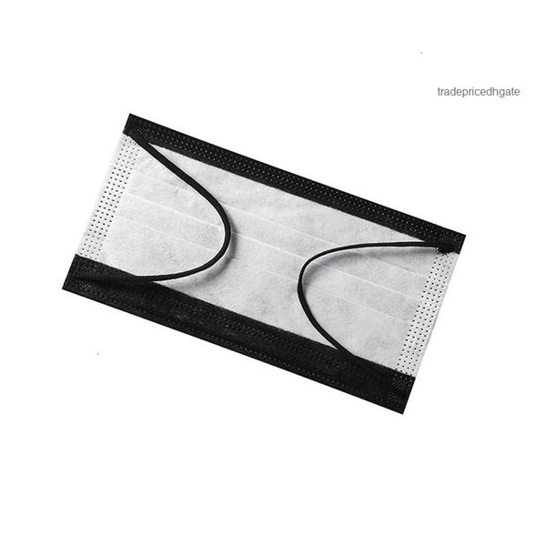 

3 facesafety original mouth black masks layer 1% disposable anti dust earloops hood mask non woven famasks fast shipping