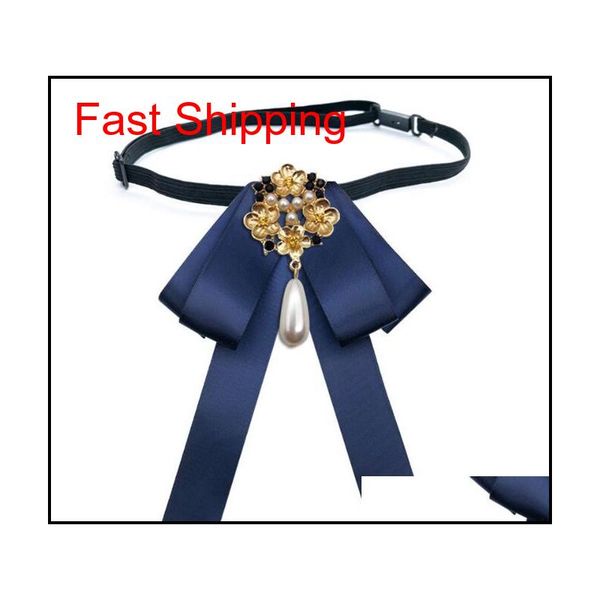 

wholesale bow tie vintage cameo lady head diamod ribbon tassel brooch chic girls elegant costume jewelr qyljnp bde_home, Black;gray