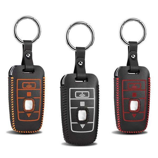 

for rolls-royce phantom 2018 case black leather car key cover layer leather key holder