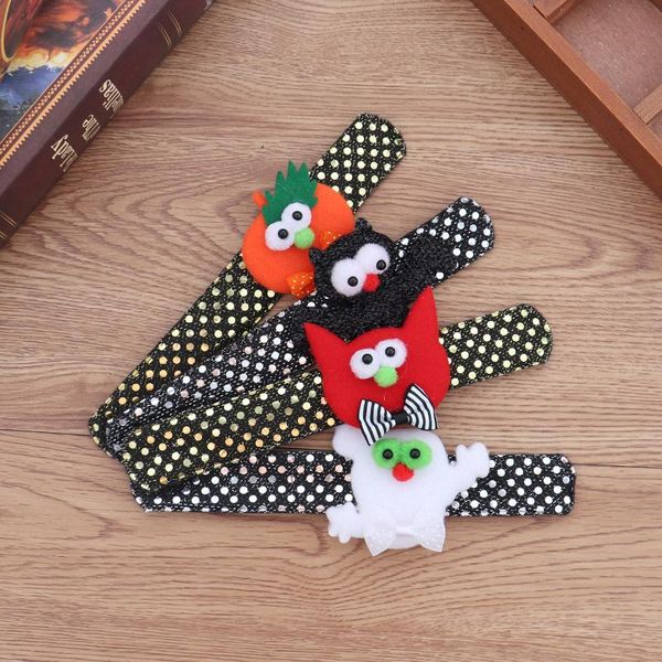 

halloween gift glow slap bracelet wristband children pumpkin bat ghost slap pat circle bracelets halloween kids decoration circle dbc vt0769
