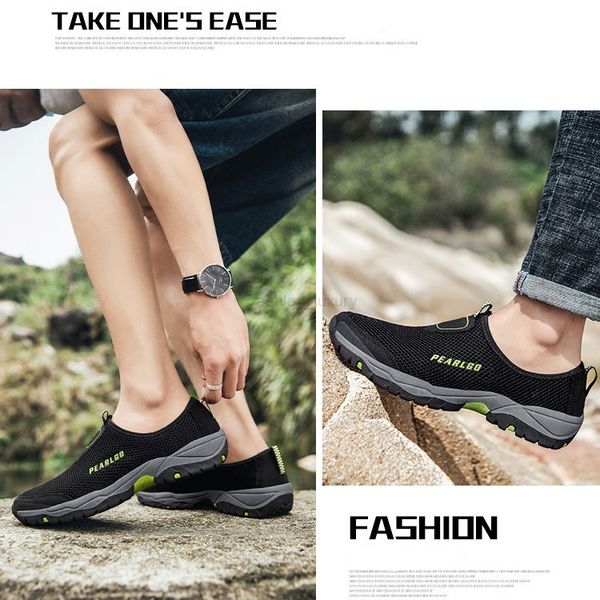 

men's rubber outdoor & hiking shoes breathable mesh slip-on sneakers 001