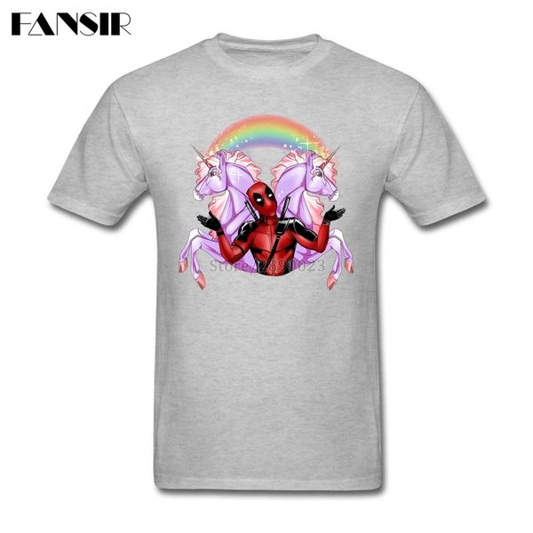 

plus size deadpool unicorn rainbow screen printing s short sleeve crewneck tshirt group summer tees hooded sweatshirt hoodie men t shirt