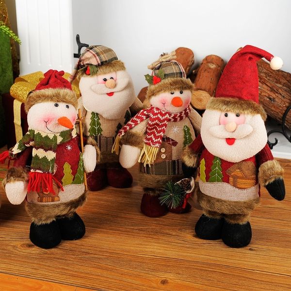

christmas decorations creative santa claus snowman deer mall scene window decorations under the christmas tree