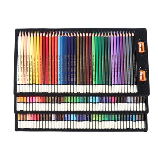 120/36/72/48 Cores Lápis de cor de madeira definir lapis de cor artista pintura a lápis de cor de óleo para escola desenho esboço arte suprimentos 201223