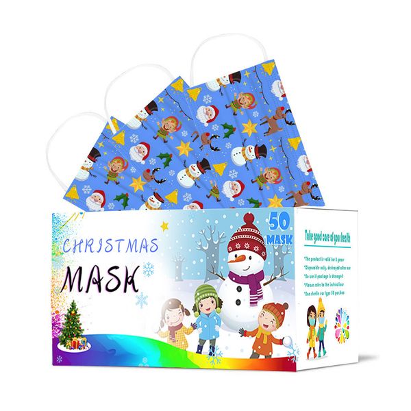 

loop children's disposable ear christmas mask industrial 3ply 50pc mouth fashion fabric masks face cover
