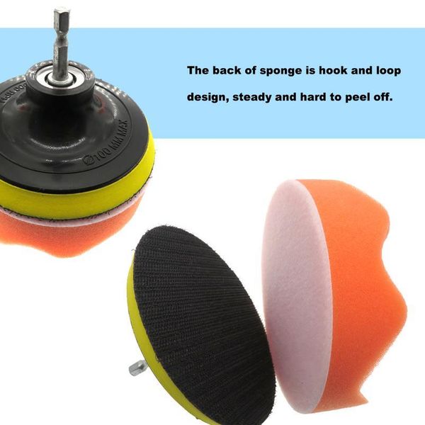 

10pcs/set 4inch 100mm wave buffing sponge pad polishing kit car wax wash polish pad all purpose for car bathroom bbydvs