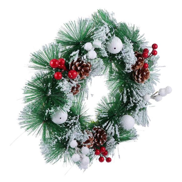 

1pc simulation christmas handmade hanging wreath door decor with 3 gingko