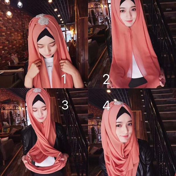 

fashion muslim islamic chiffon women girls hijabs1, Red