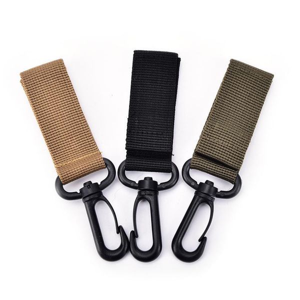 

1pc high strength tactical multifunction nylon molle webbing belt carabiner buckle hanging keychain backpack jllclx