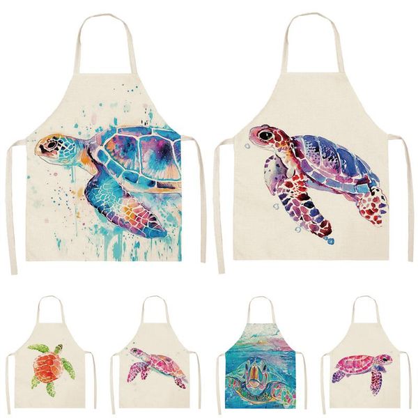 

pattern turtle art wq0175 кухня wear кулинария дом цвет нагрудники adult cleaning кук хлопок 1шт 5365cm ocean фартук белье фартуки bbyqta bw