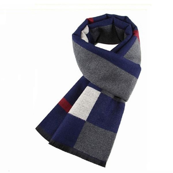 

new scarf autumn winter warm muffler men's scarves korean fashion neckerchief cashmere cotton plaid scarf for men, Blue;gray