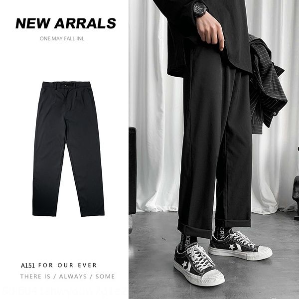 

ua1se spring casual autumn new suit men's for pendant pants pantsloose casual pants student pendant black suit and straight women l5j1e, Blue