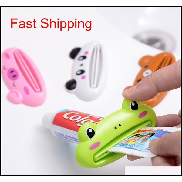 

9*4cm cartoon animal plastic toothpaste squeezer bath toothbrush holder bathroom sets home commodity creative qylhmx new_dhbest