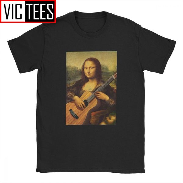 

men's mona lisa guitar t-shirt men da vinci davinci guitarist awesome cotton tees t shirt gift clothing sport hooded sweatshirt hoodie