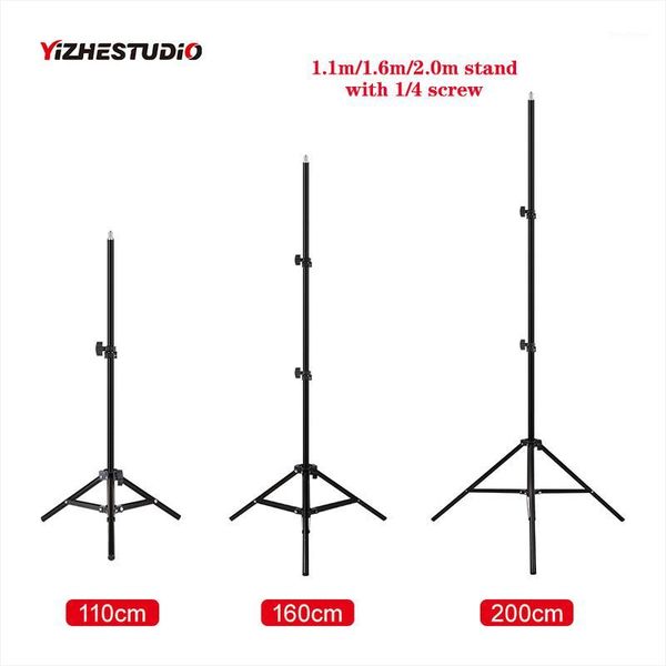

tripods yizhestudio pographic lighting stand ,1.1m/1.6m/2.0m ring lamp with 1/4 screw adjustable tripod suit for light1