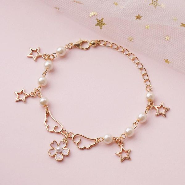 

мокко девочка sakura cherry blossom скипетра японской лолита soft сестра star студенческой сестра подружек браслет, Black