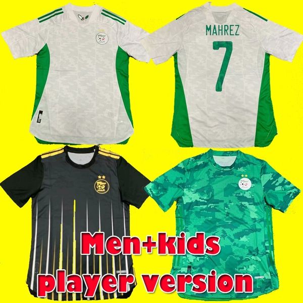 

игрок версии 2020 2021 algeria mahrez футбол футбол аргелия 20 21 atagal feghouli slimani brahimi home bennacer мужчины детские футболки, Black;yellow