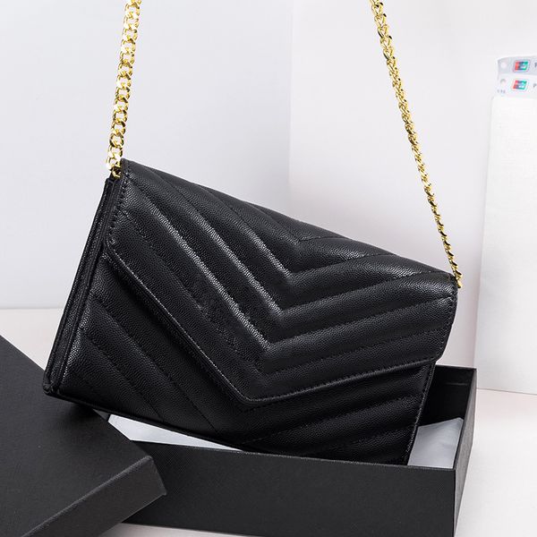 

crossbody fashion single shoulder bag plain bags versatile thread envelope handbags korean version leisure handbag chain bag wholesale luxry