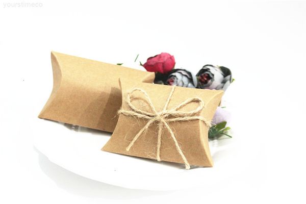 

favor fashion wedding cute kraft pillow party favour candy boxes paper gift box bags supply dhl free