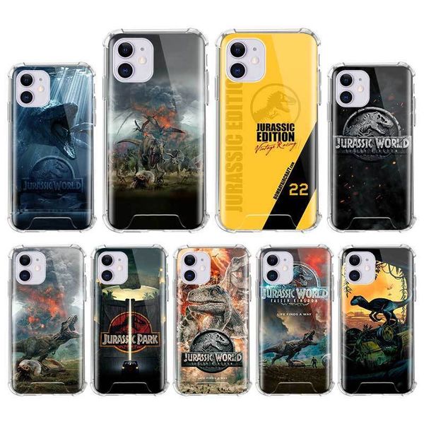 

case for iphone 12 mini 11 pro max x xs xr 7 8 6 6s plus se 2020 airbag anti fall cover mobile caso jurassic world ginosaur cool