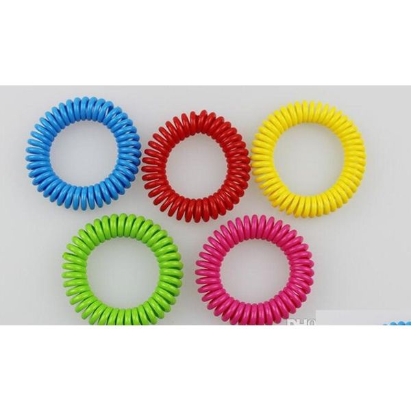 

2017 new mosquito repellent bracelet stretchable elastic coil spiral hand wrist band telephone ring chain anti- qylfxj ppshop01