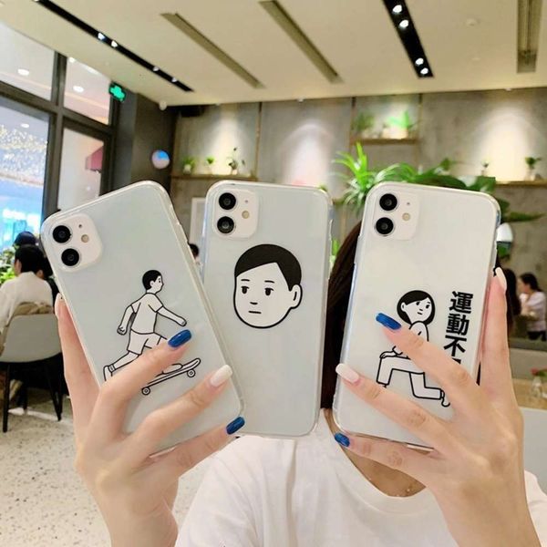 

mobile cartoon funny 11pro head portrait phone is suitable for xs max cute x / xr transparent soft shell