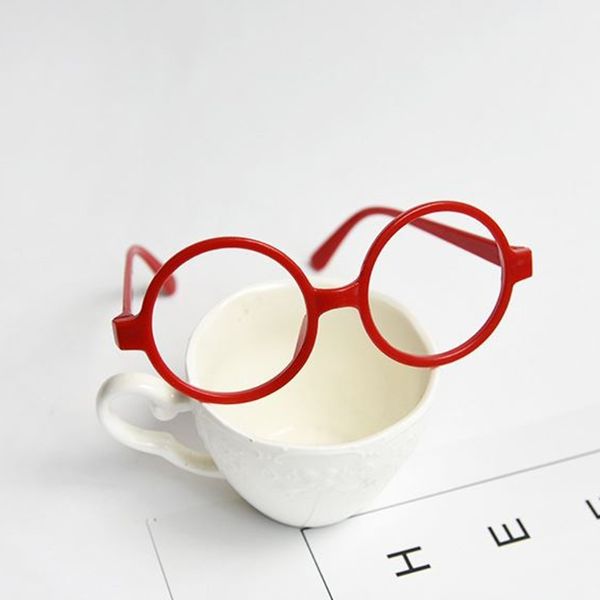 

new childrens kids round shape black or red frame glasses christmas gift2021