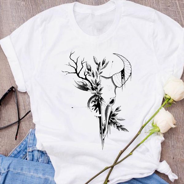 

women graphic heifer cow bull animal cartoon 90s short sleeve 90s print clothes lady tees female t shirt womens t shirt, White