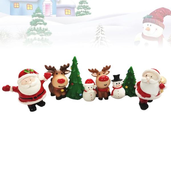 

8pcs christmas micro-landscape adornment christmas deskadornment for party