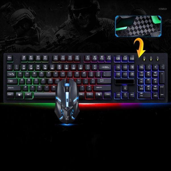 

waterproof english keyboard wired gaming mouse and keyboard set rainbow backlit gamger computer en keyboards for csgo1