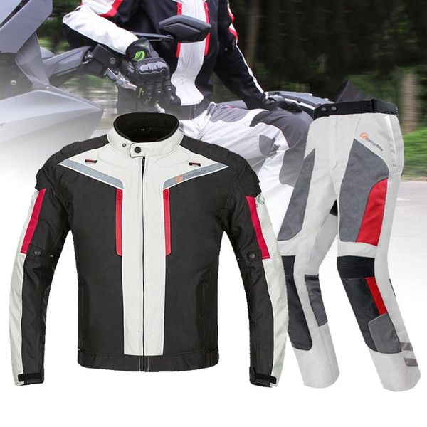 

motorcycle apparel jacket man set moto protection warm windproof waterproof motocross riding pant suit body armor size m-4xl