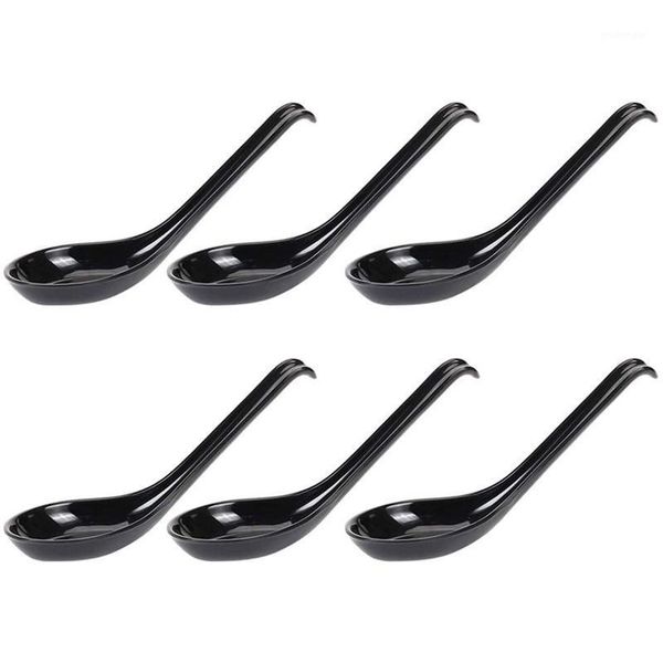 

soup spoons,6 pcs japanese style spoons creative rice spoons chinese asian soup with long handle for restaurants1