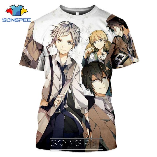 

bungo stray dogs japanese anime 3d print shirts humor kawaii anime men clothing