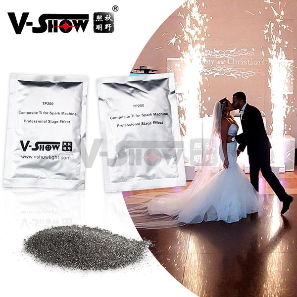 

v-show 50bags ti powder 200g/bag material for stage lighting effectcold spark wedding fireworks machine,msds certification