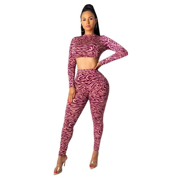 

two piece outfits for women tracksuit tight print clothes sweatsuit winter crop sets conjunto de invierno para mujer, Gray