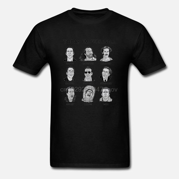 

2020 latest funny men nicolas cage faces short sleeve hoodie designers t shirts sweatshirt