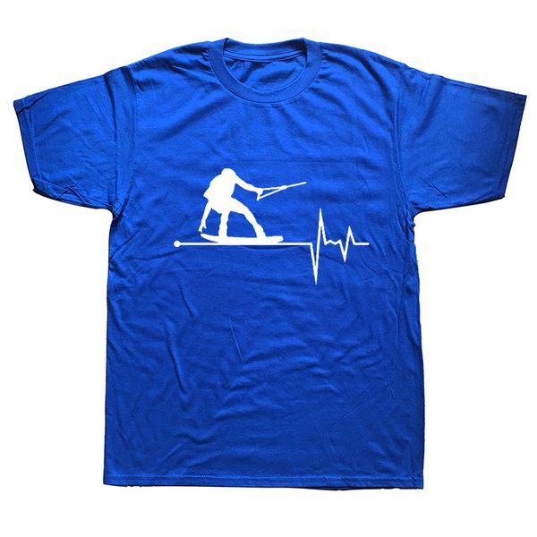 

sport summer men t-shirt wakeboard in my heartbeat print tshirt casual cotton short sleeve men's t-shirs