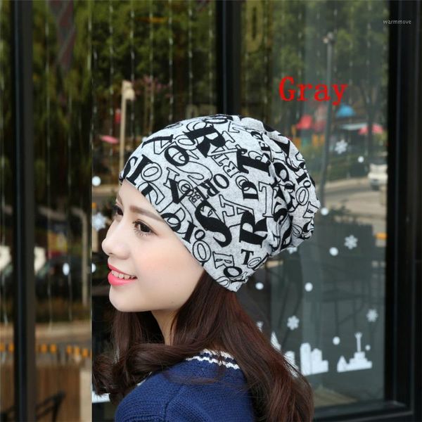

new women's warm autumn scarf 2 use knitting cotton letter style autumn hat ladies beanie cap1, Blue;gray