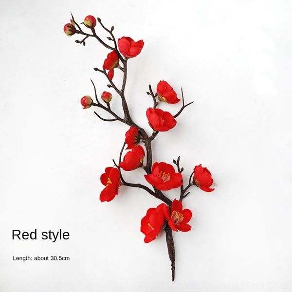 

9h7hb nanshan plum blossom red branch cake decoration couplet fu ru donghai shou bi simulation plug-in simulation card titoni pai card wj7ot