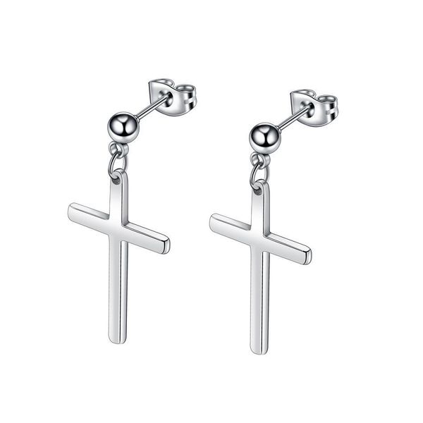 

2 шт. / лот новый cross dishly steel cauch trangus cartilage helix stud bars простые серьги серьги для мужчин / женщины ювелирные изделия 20, Silver