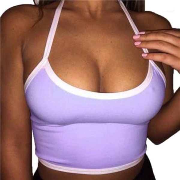 

summer purple halter women boho tank bustier bra vest crop bralette cami vintage & club cropped women clothes11, White
