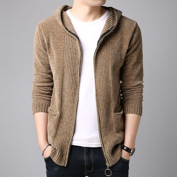 

sweater men autumn winter thick warm cashmere wool cardigan men streetwear fashion hooded sweater coat, White;black