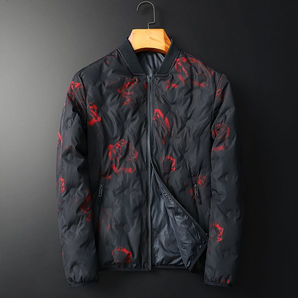 

2021 New Winter Style Quality Printing White Down Men's Jacket Size M-3xl Yr02 ERHD, Black