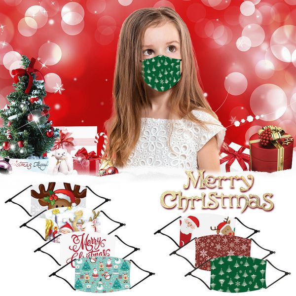 

new mask multi-purpose 30#children's child breathable christmas print face cover anti- pollution mouth reusable dustproof masks