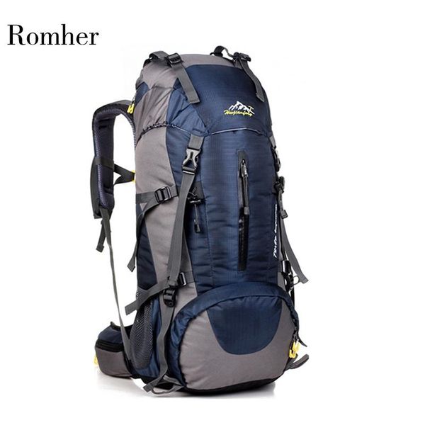 

outdoor bags 50l waterproof travel hiking backpack sports bag for women men, camping climbing bag, mountaineering rucksack